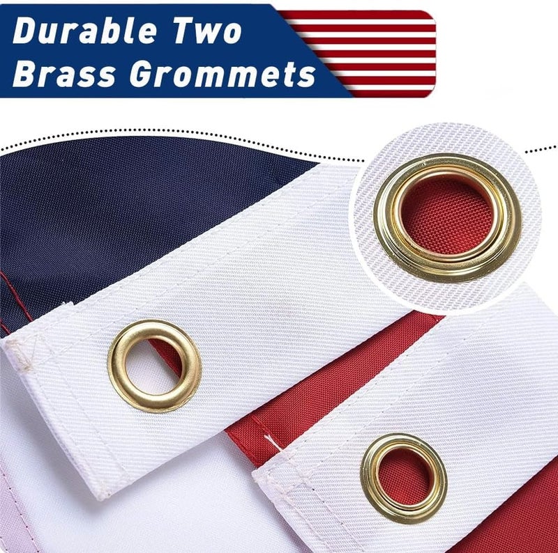 Cerbru American Flags for Outside 4x6 FT- Heavy Duty Polyester US Flag with Embroidered Stars & Sewn Stripes, Brass Grommets - Vibrant Outdoor USA Flags for All Weather - Image 4